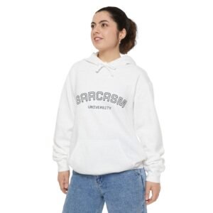 Sarcasm University Hoodie - Unisex Garment-Dyed Sweatshirt for Humor Lovers