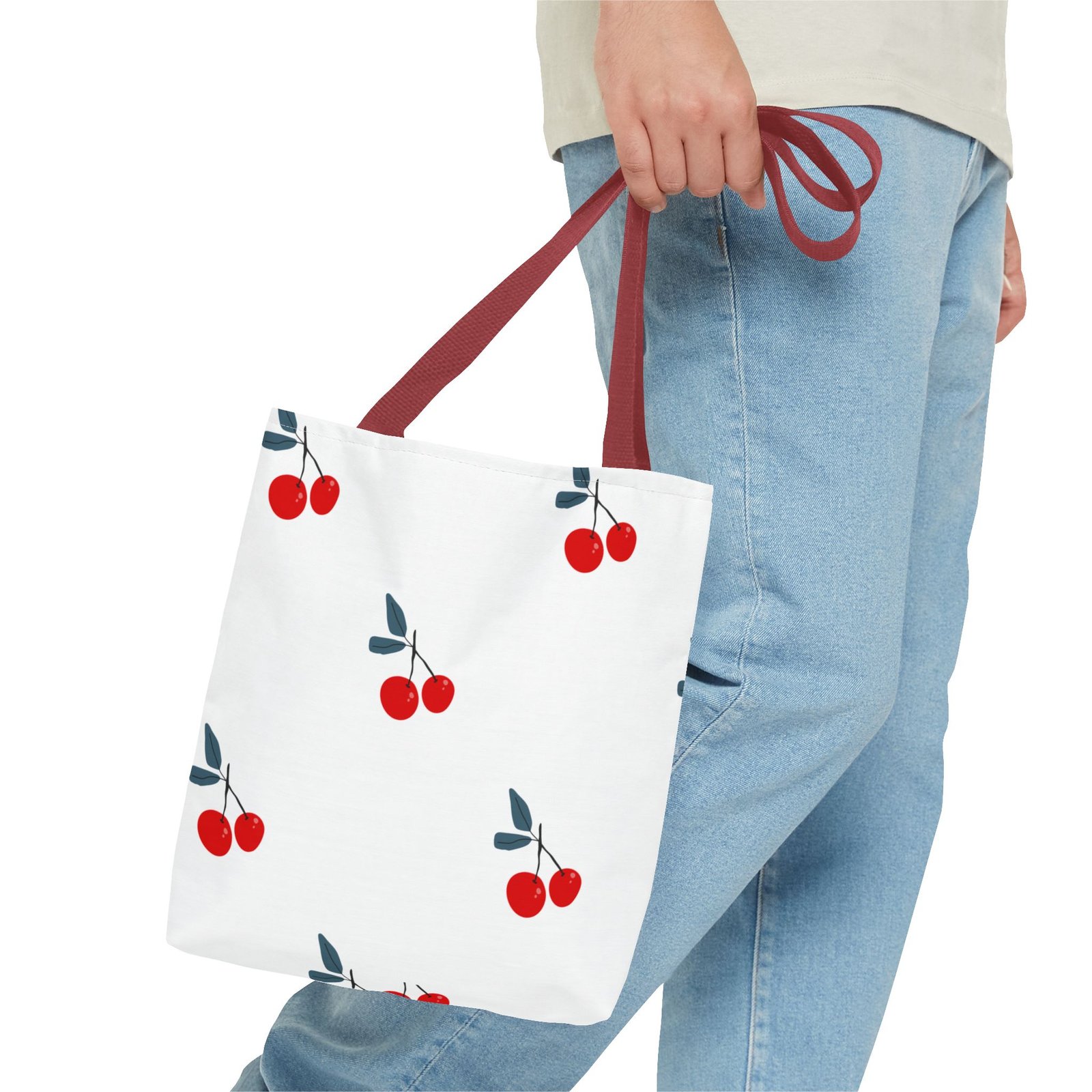 Cherry Blossom Pattern Tote Bag - Stylish Eco-Friendly Casual Accessory - Image 15