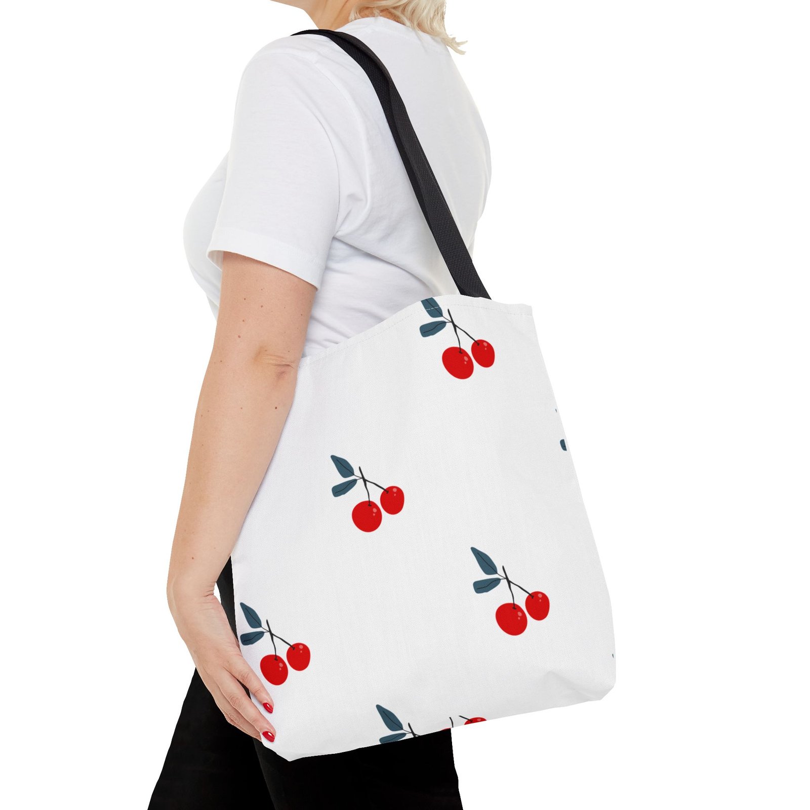 Cherry Blossom Pattern Tote Bag - Stylish Eco-Friendly Casual Accessory - Image 8