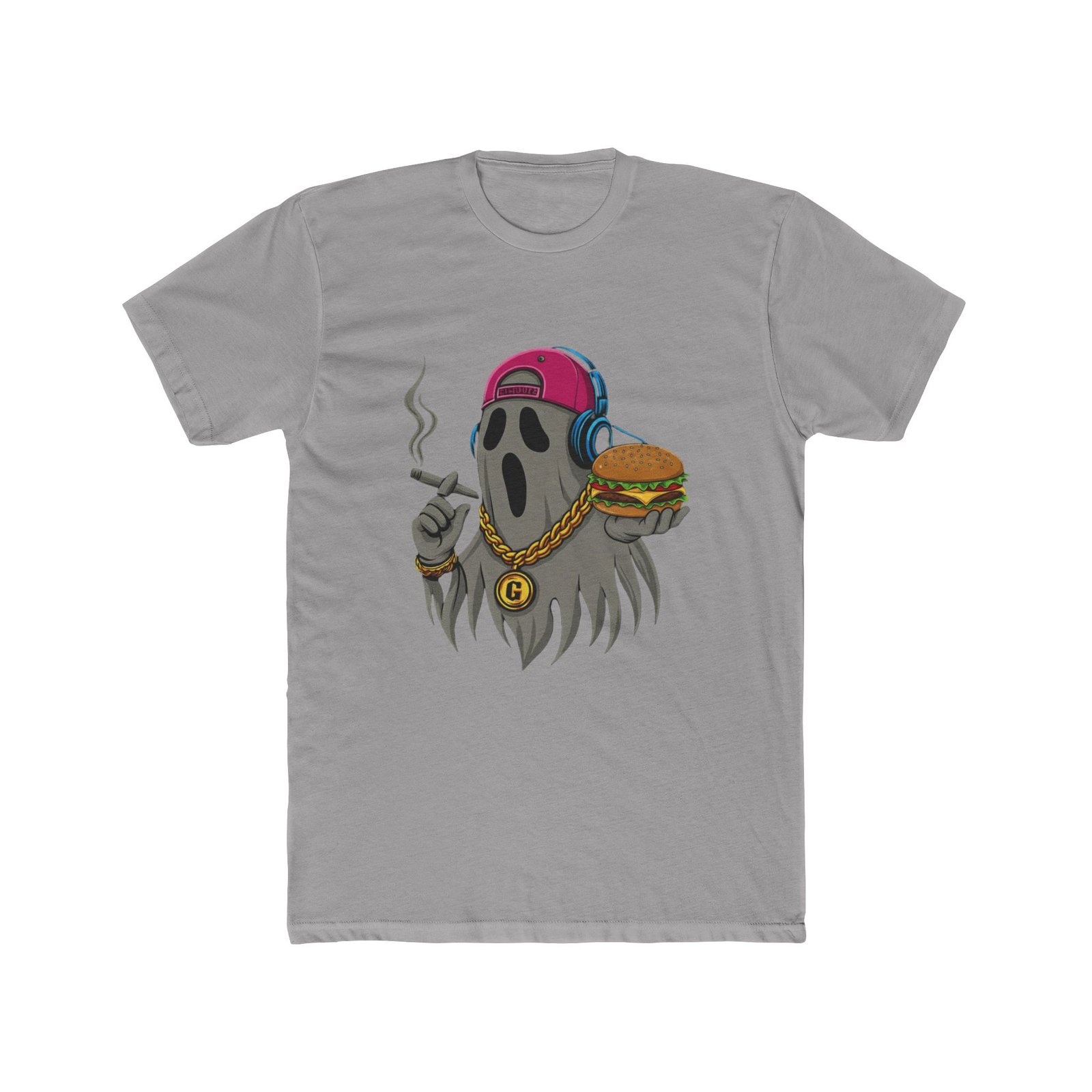 Ghostly Vibes Crew Tee - Spooky Fun Cotton T-Shirt - Image 4