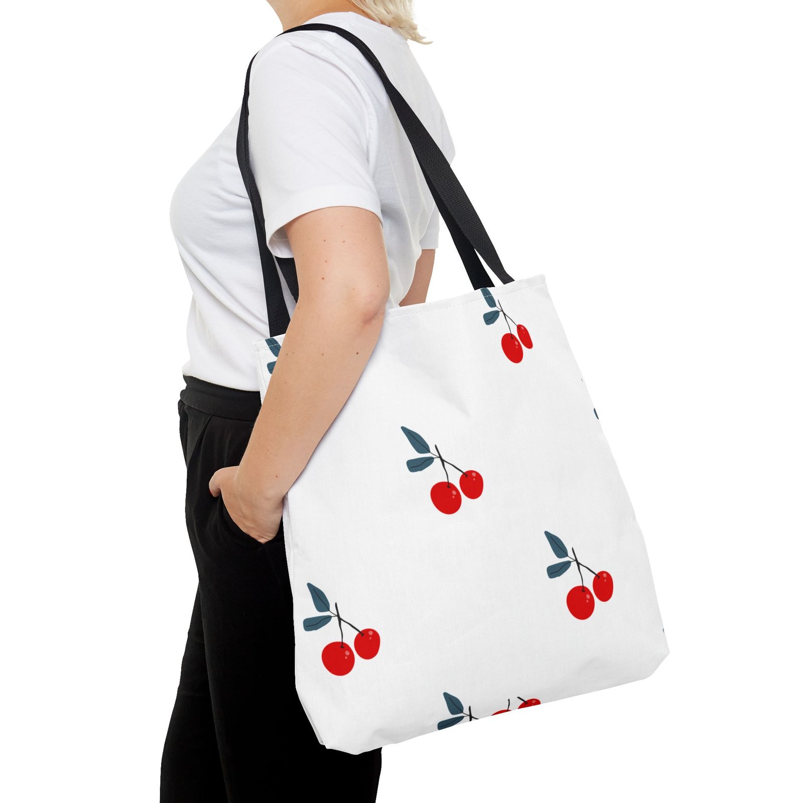Cherry Blossom Pattern Tote Bag - Stylish Eco-Friendly Casual Accessory - Image 12