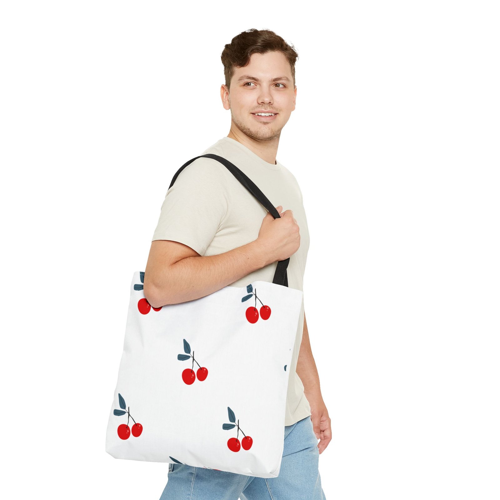 Cherry Blossom Pattern Tote Bag - Stylish Eco-Friendly Casual Accessory - Image 11